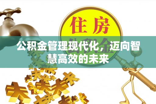 淮南公积金管理现代化，迈向智慧高效的未来