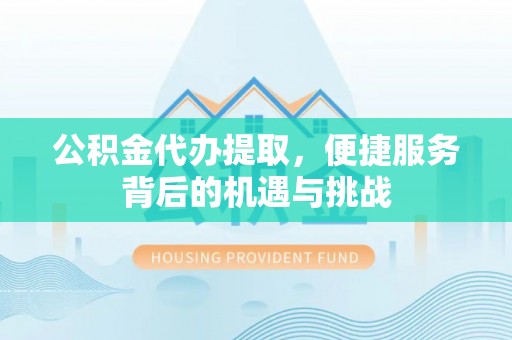 淮南公积金代办提取，便捷服务背后的机遇与挑战