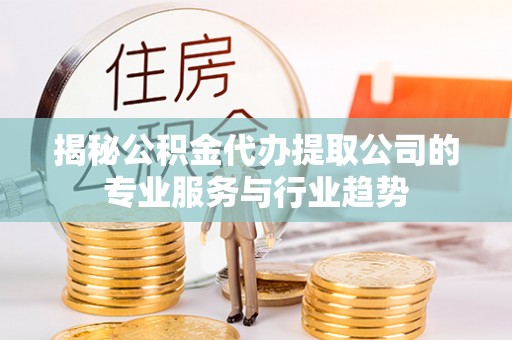 淮南揭秘公积金代办提取公司的专业服务与行业趋势