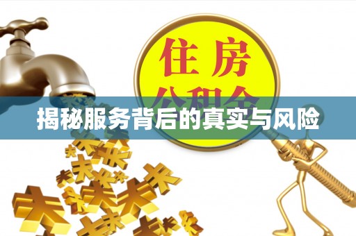 淮南揭秘服务背后的真实与风险